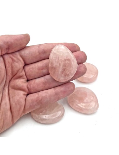 Rodado plano de Cuarzo rosa – Minerales de Colección