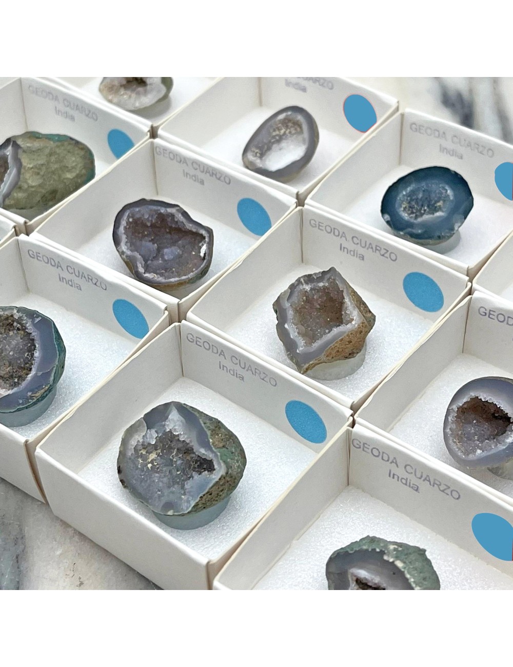 Cajita de Geoda de Cuarzo 4x4  para Colección – Minerales de Colección
